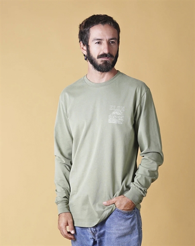 Elsk - Wind Mens Brushed LS T-shirt - Olive Green